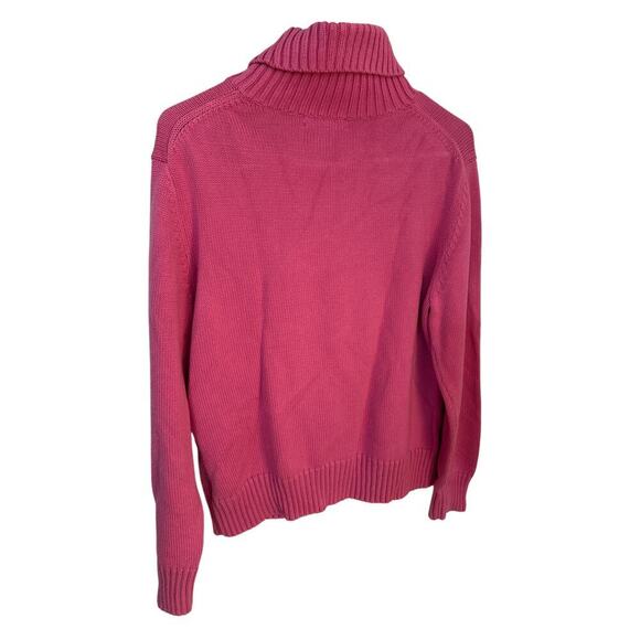 Lands' End Women's Pink 100% Cotton Turtleneck Sweater size Large - Picture 4 of 4
